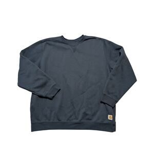 CARHARTT Men's Navy Blue Sweatshirt, Size 2X, SOFT; Loose Fit; Crewneck